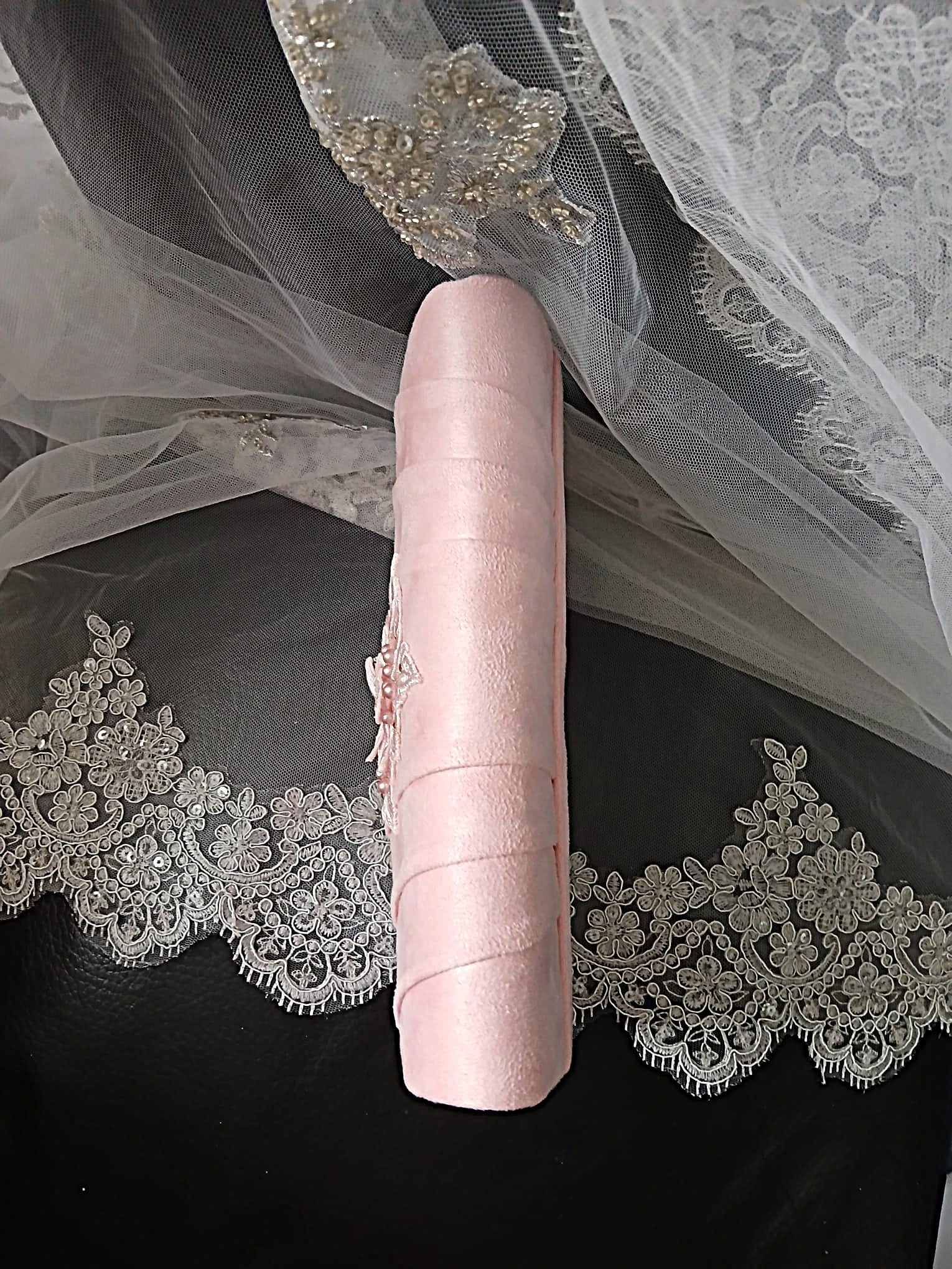 Light Pink Suede Clutch Bag With Floral Design,Formal Event Handbag