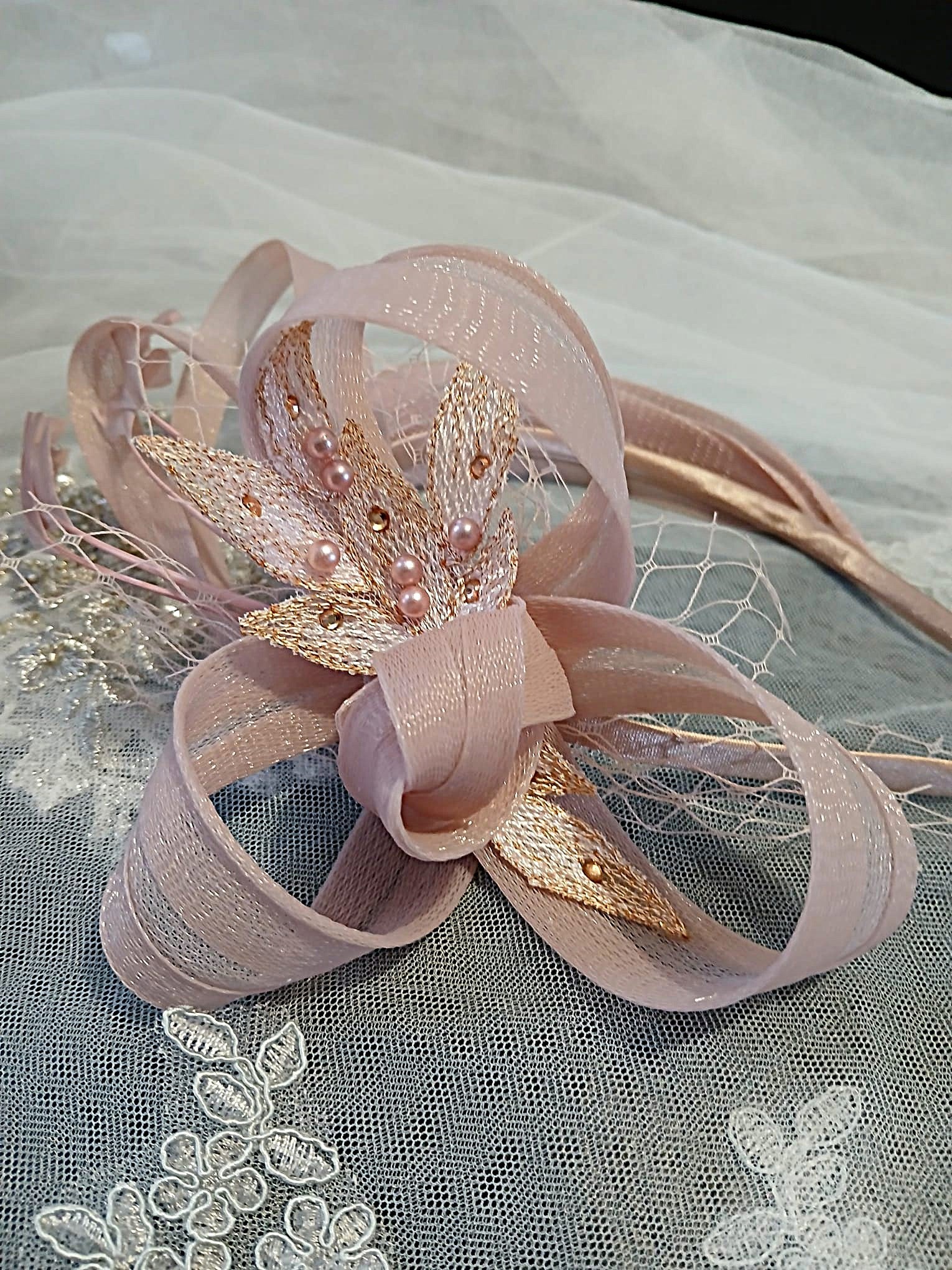 Pink Floral Hat & Satin Bridal Clutch Bag Set For Formal Event, Accessories For Bridesmaid