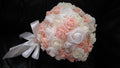 Champagne Rose Brooch Wedding Bouquet: Bridal Foam Flower Bouquet
