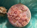 Embroidered Bridal Clutch,Pink Wedding Purse,Handbag With Tassel