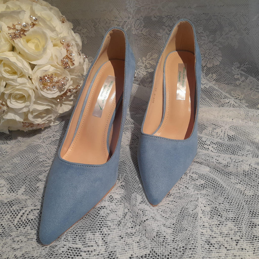 Blue Bridal Shoes,Wedding Heels With Purse,Something Blue