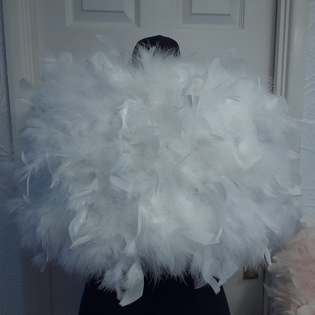 Faux Fur Cape,Bridal Bolero,Feather Wedding Wrap,Ostrich Feather Shawl