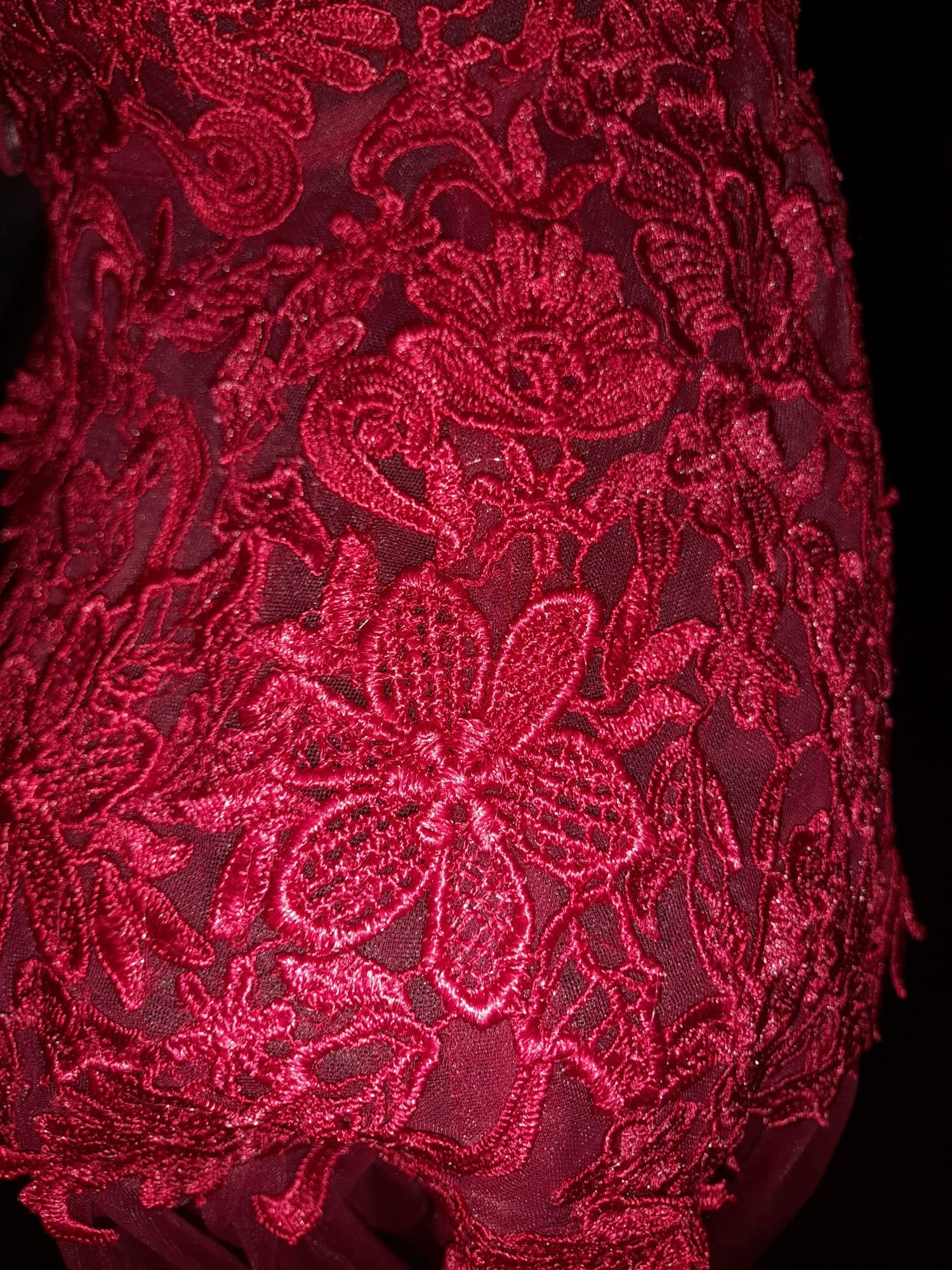 Wine Red Bridal Cape Veil: Gothic Lace High Neck Wedding Cloak