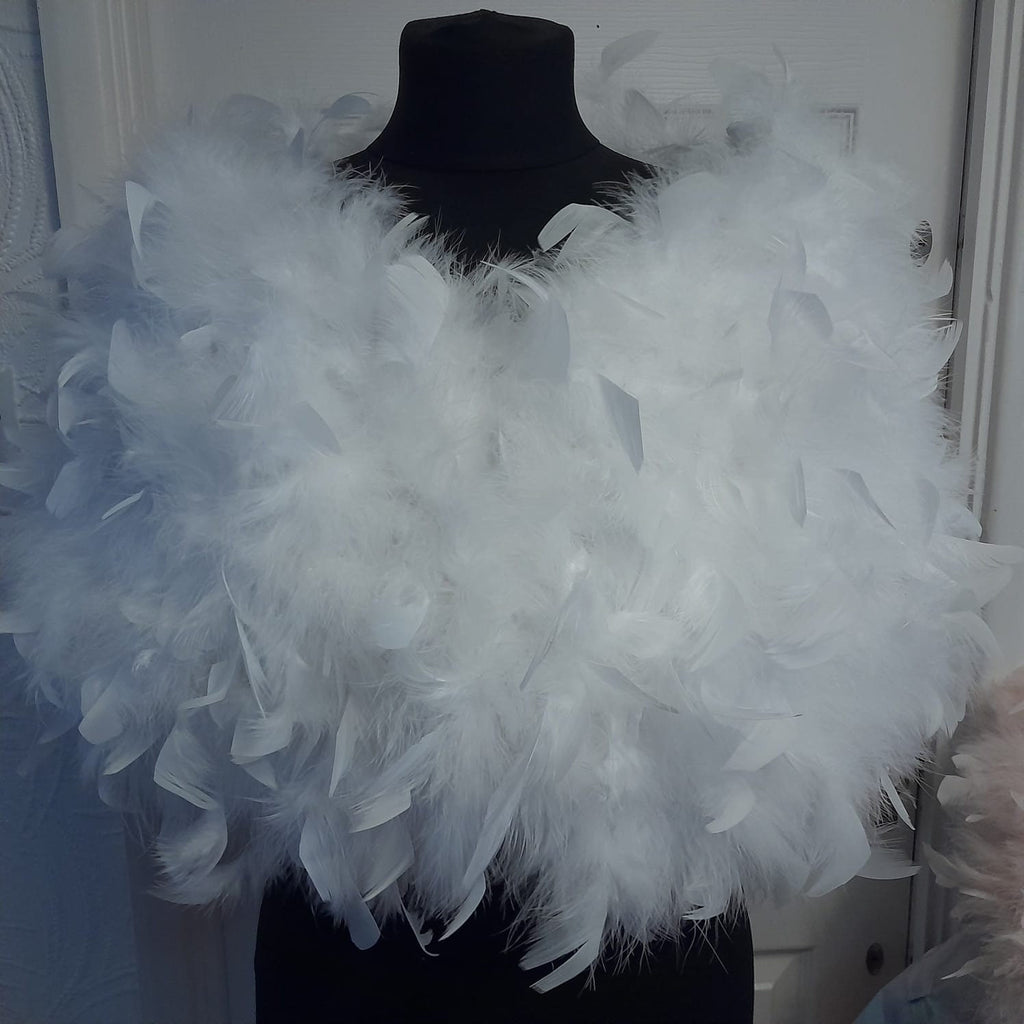 Faux Fur Cape,Bridal Bolero,Feather Wedding Wrap,Ostrich Feather Shawl
