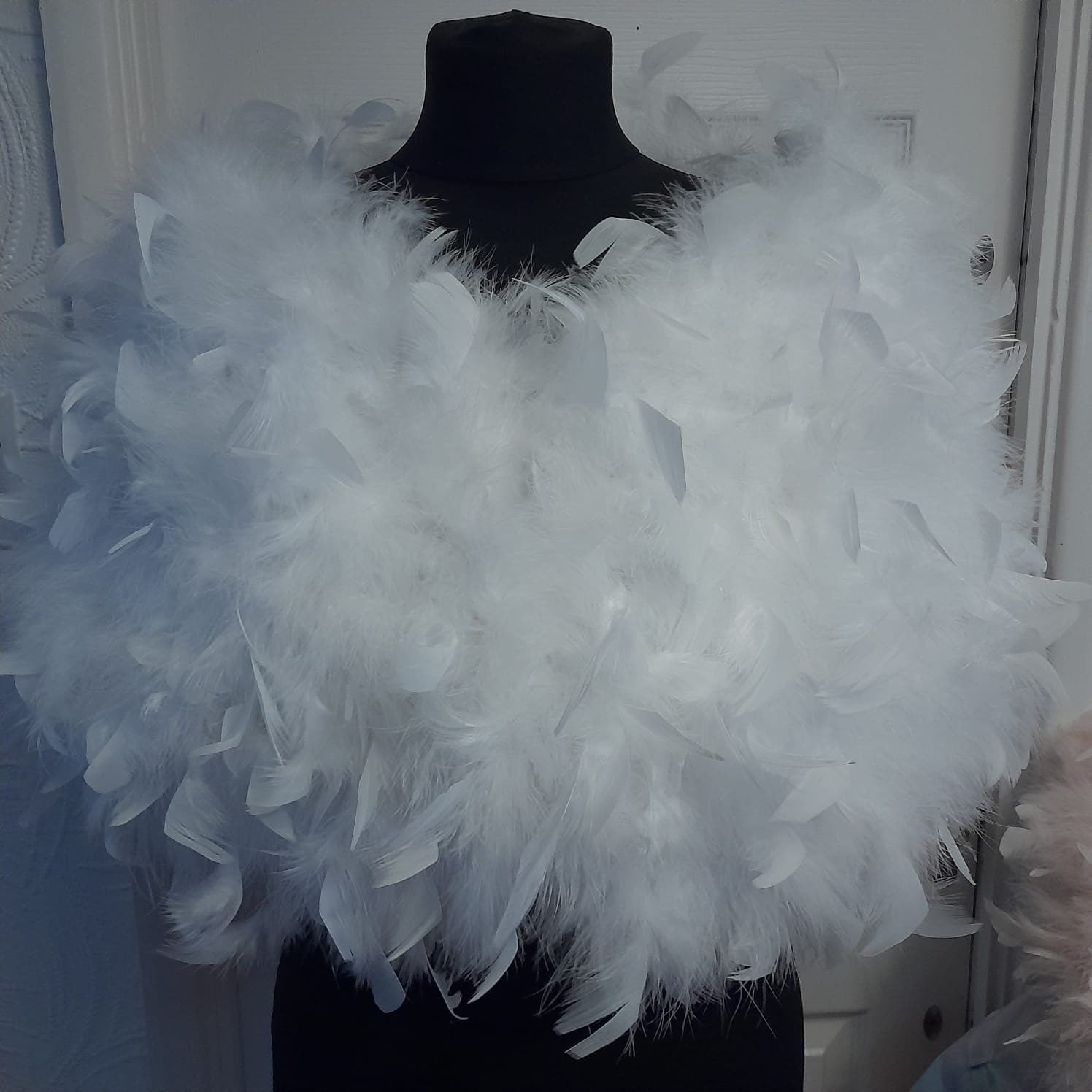 Faux Fur Cape,Bridal Bolero,Feather Wedding Wrap,Ostrich Feather Shawl
