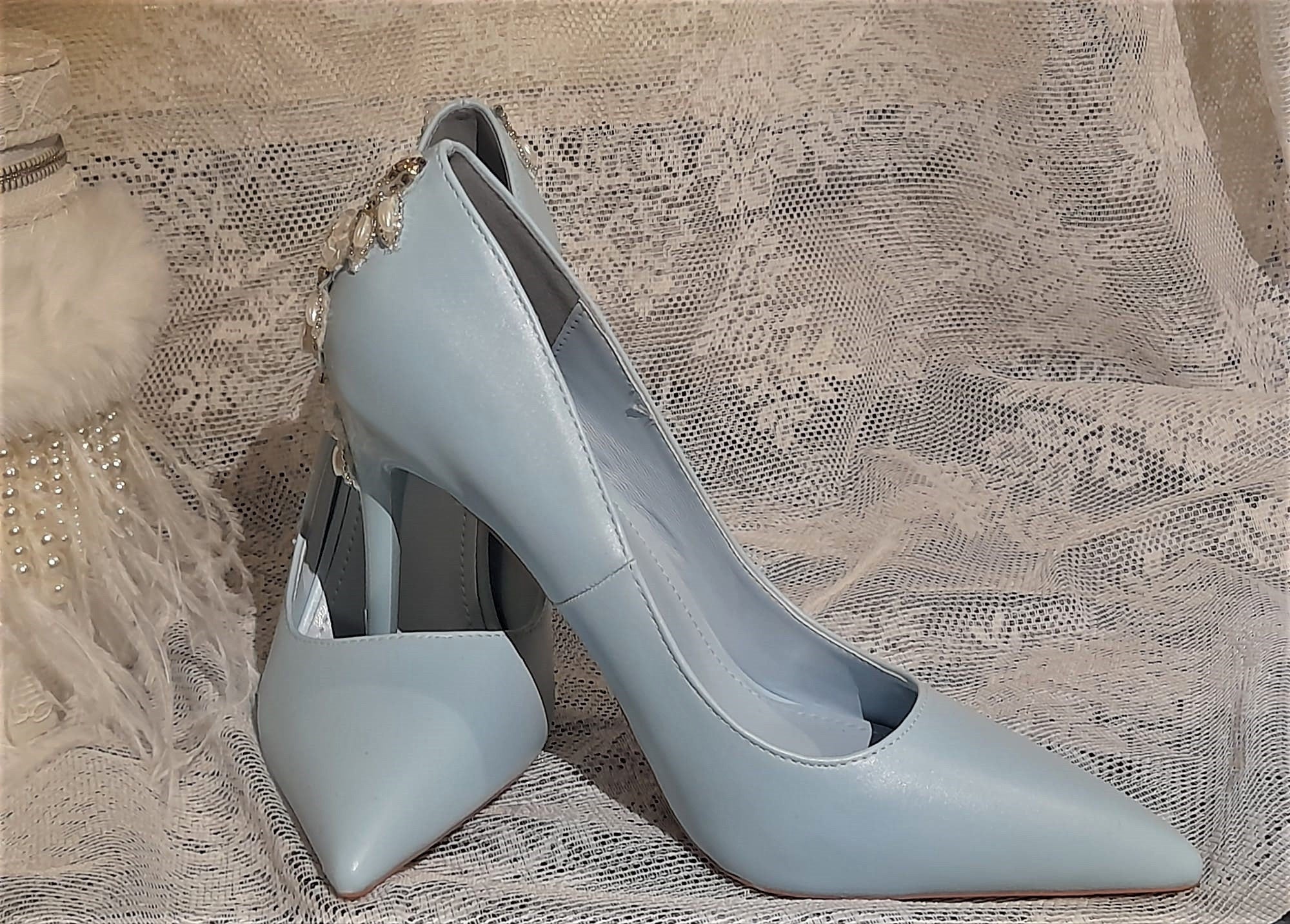 Blue Wedding Shoes: Embellished Bridal Heels, Something Blue