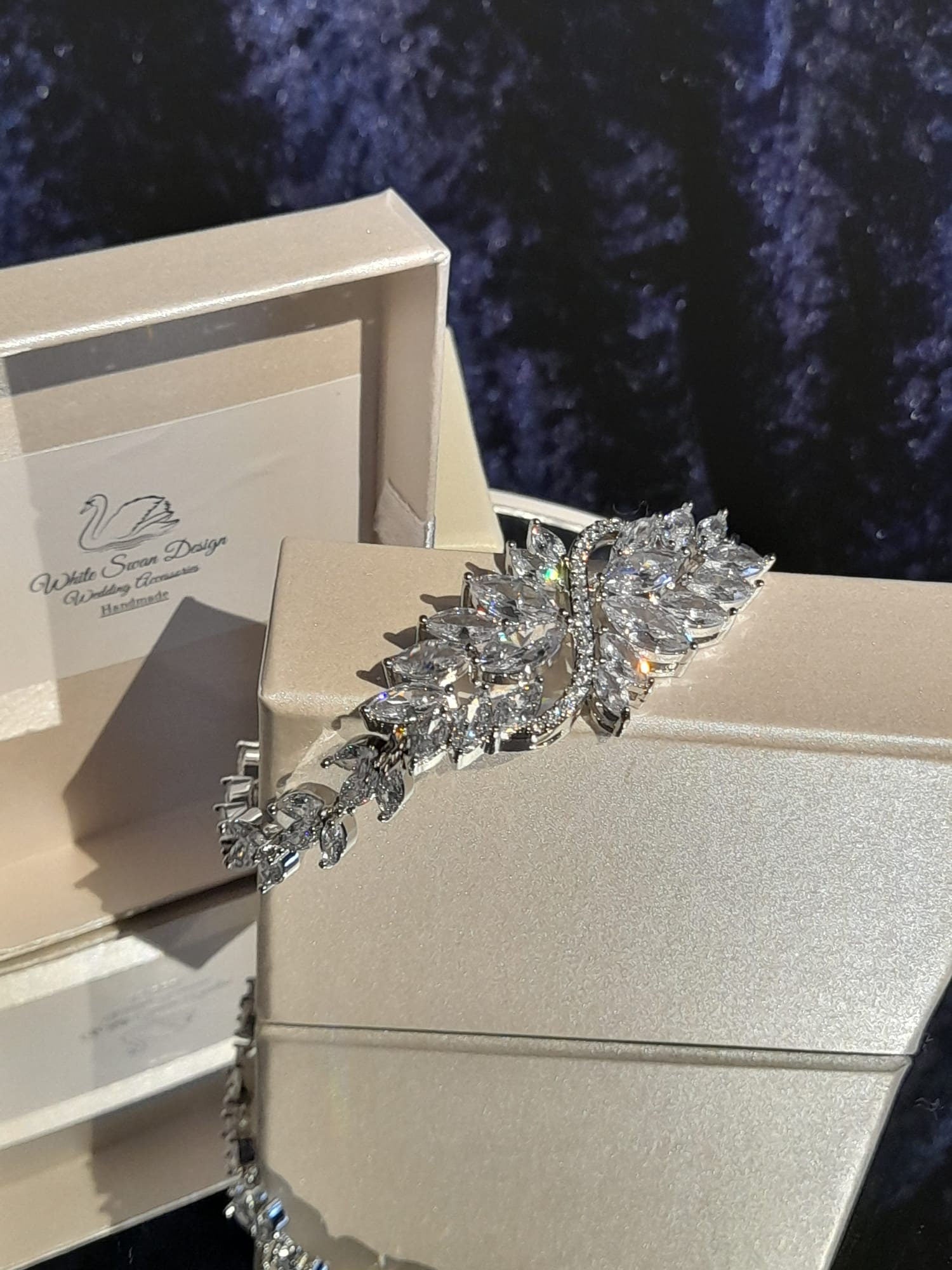 Silver Bridal Bracelet: Floral Wedding Jewelry