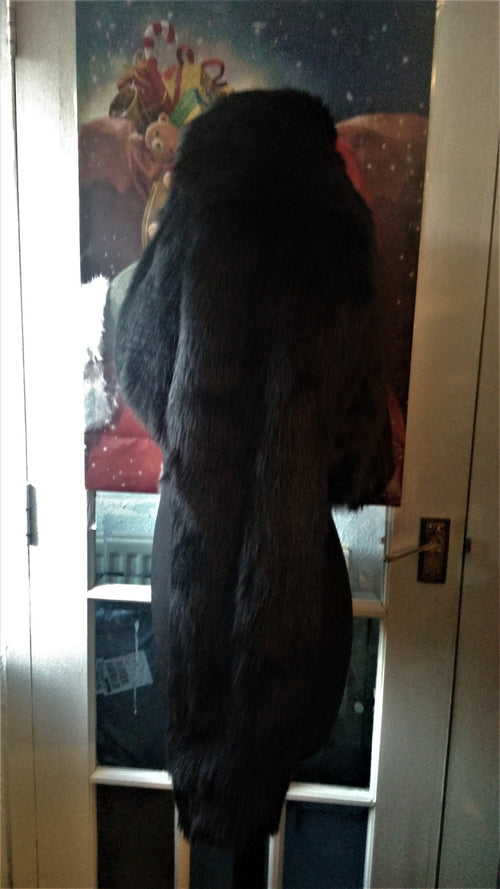 Black Faux Fur Bolero,Bridal Jacket,Wedding Accessory