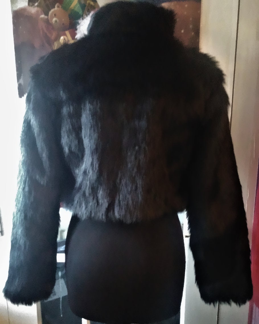 Black Faux Fur Bolero,Bridal Jacket,Wedding Accessory