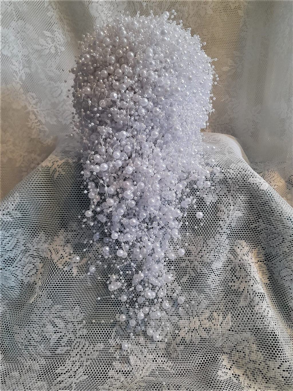 White Pearl Waterfall Bouquet