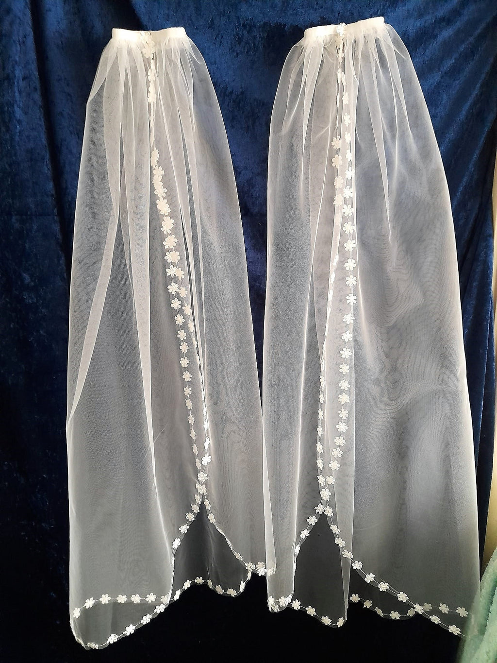 Off-White Tulle Wedding Dress Sleeves: 3D Flower Appliqué