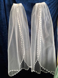 Off-White Tulle Wedding Dress Sleeves: 3D Flower Appliqué