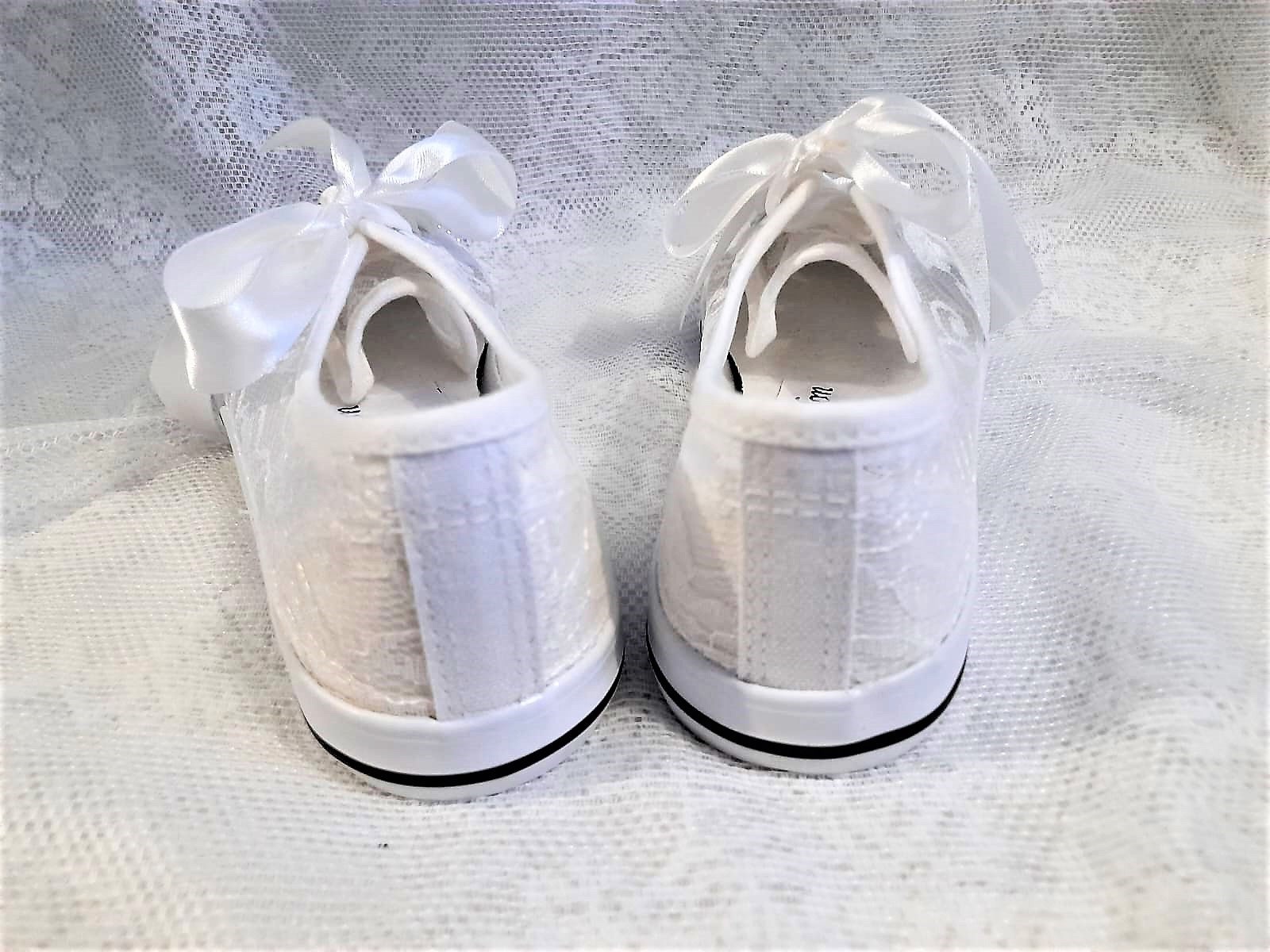 Customized Bridal Converse With Pearls,Personalized Sneakers,Flat Trainers For Bride