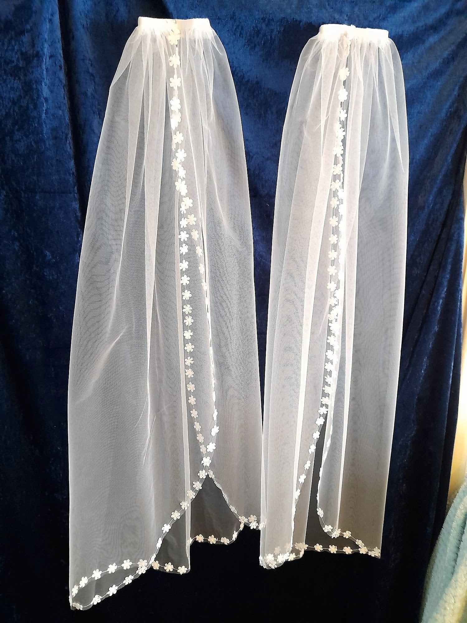 Off-White Tulle Wedding Dress Sleeves: 3D Flower Appliqué