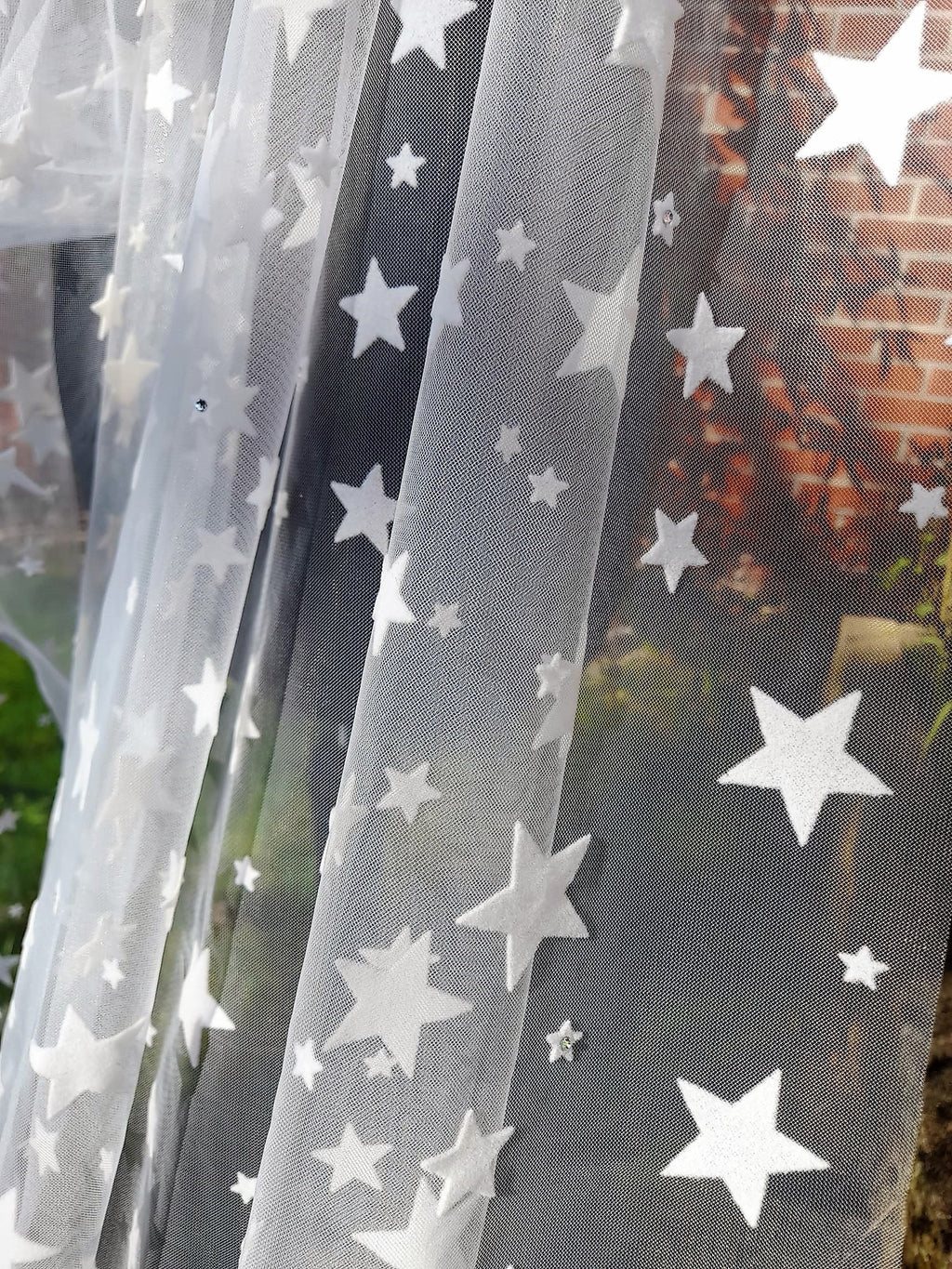 Elegant White Star Wedding Wrap - Celestial Cape Veil for the Dreamy Bride