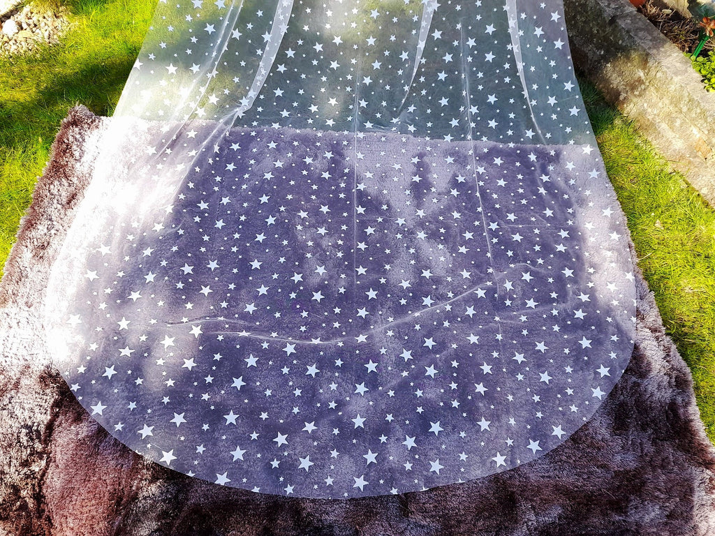 Elegant White Star Wedding Wrap - Celestial Cape Veil for the Dreamy Bride