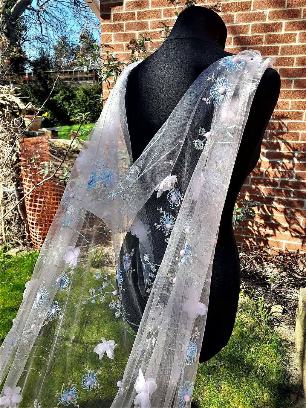 Embroidered Wedding Cape - Stylish and Versatile Wrap for the Bride or Bridesmaid
