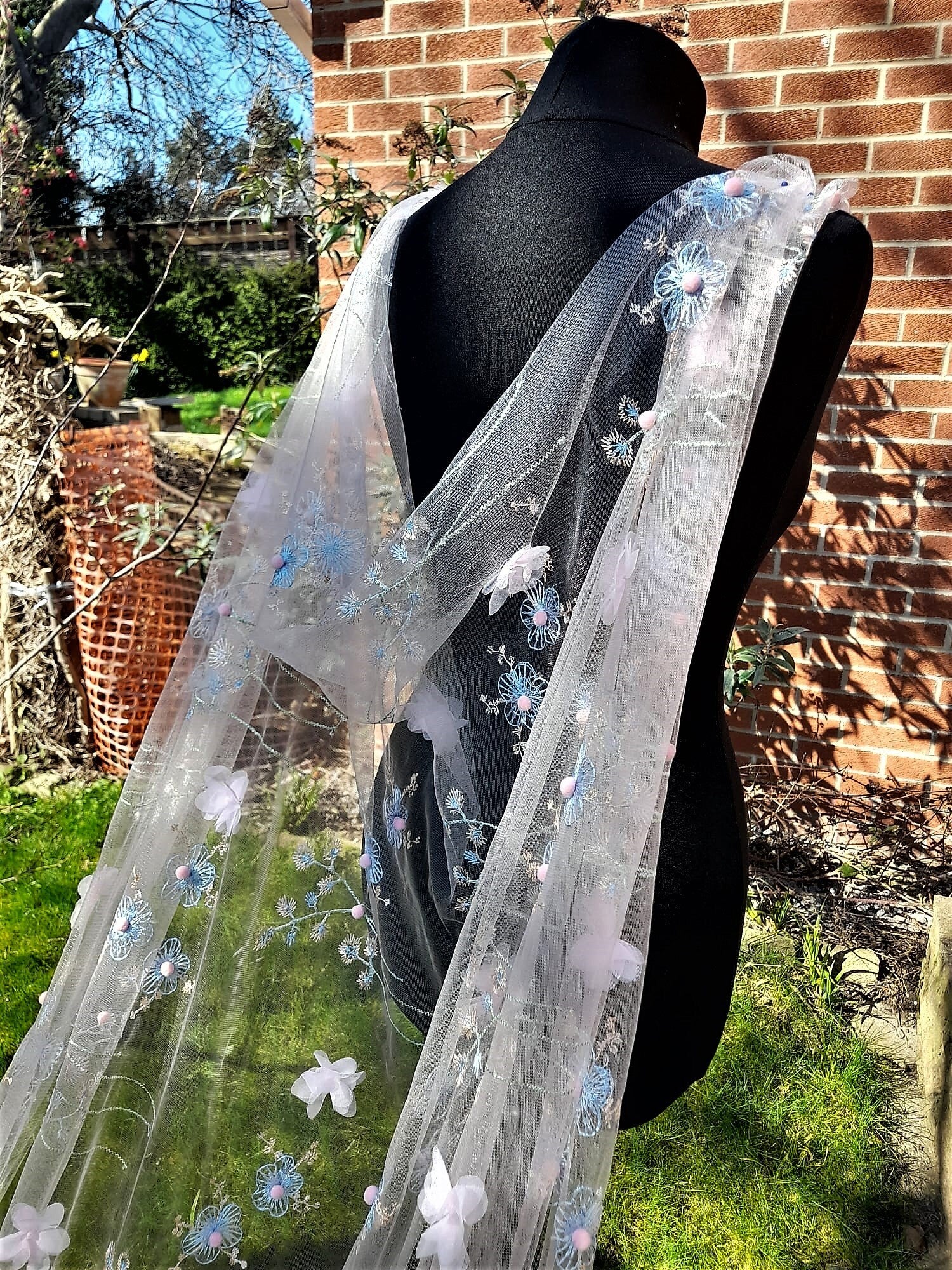 Embroidered Wedding Cape - Stylish and Versatile Wrap for the Bride or Bridesmaid