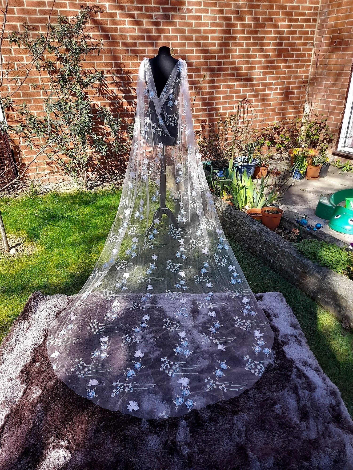 Embroidered Wedding Cape - Stylish and Versatile Wrap for the Bride or Bridesmaid