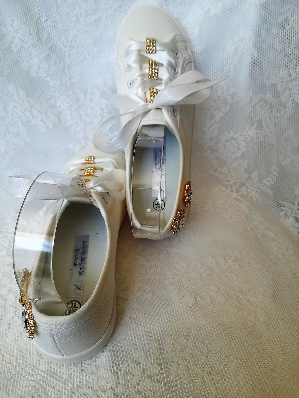 Personalized Bridal Flat Wedding Shoes,Converse For Bride,Sneakers For Party
