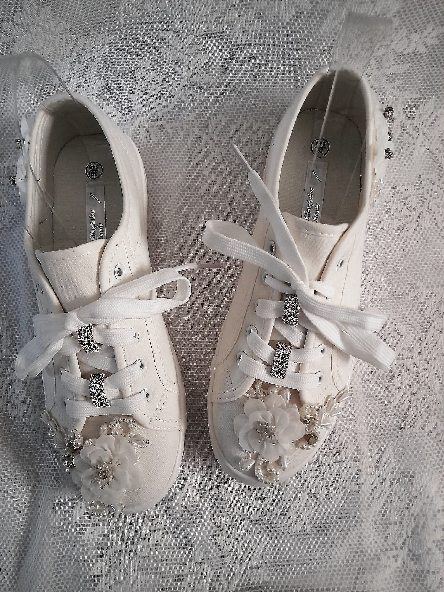 Personalized Bridal Flat Wedding Sneakers,Converse For Bride,Shoes For Party
