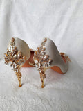 Ivory Bridal Shoes: Glitter Embellished Heel, Wedding Shoes