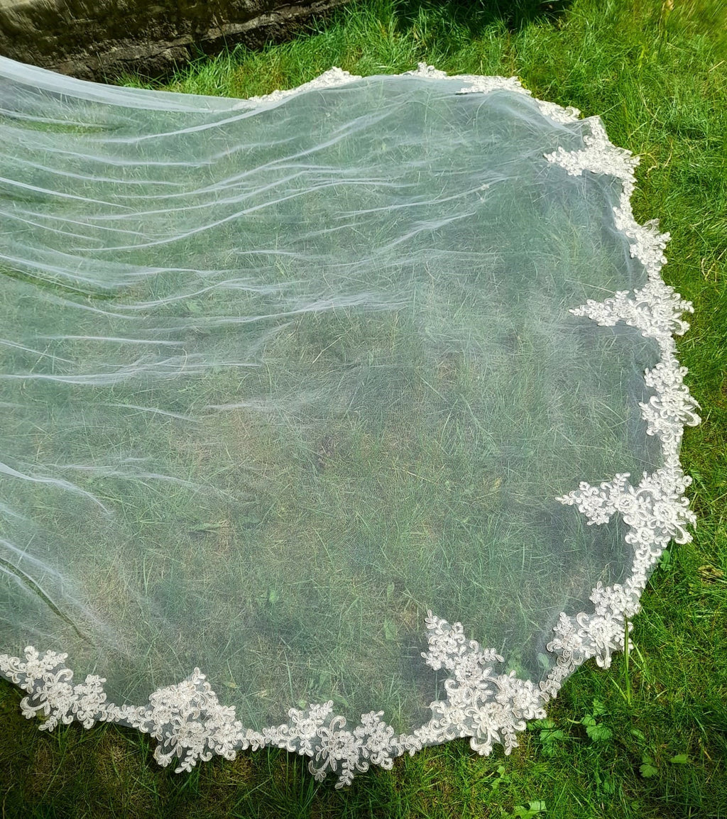 Champagne Wedding Bridal Veil  One tier With Comb