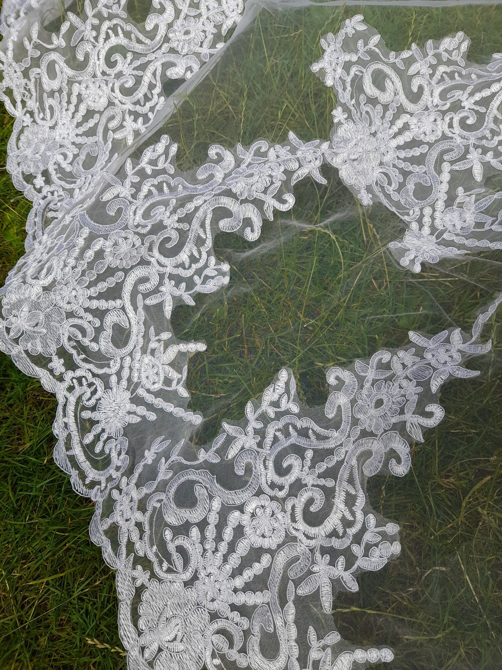 Dark Ivory Cathedral Bridal Cape Veil Cloak For Wedding