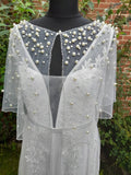 Pearl Cloak For Bride Wedding Coverup Bolero For Bridesmaid
