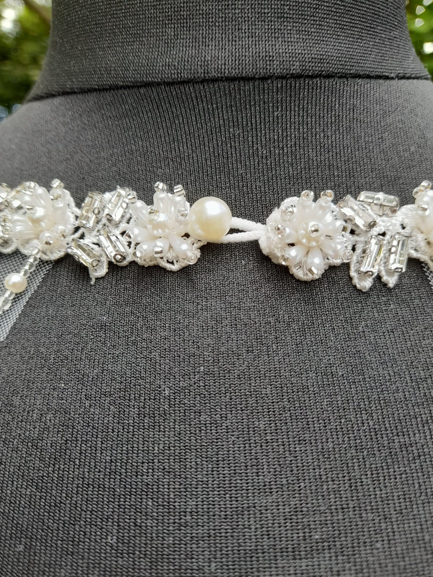 Off-white Wedding Cape Veil,Beaded Cloak,Cathedral Wrap