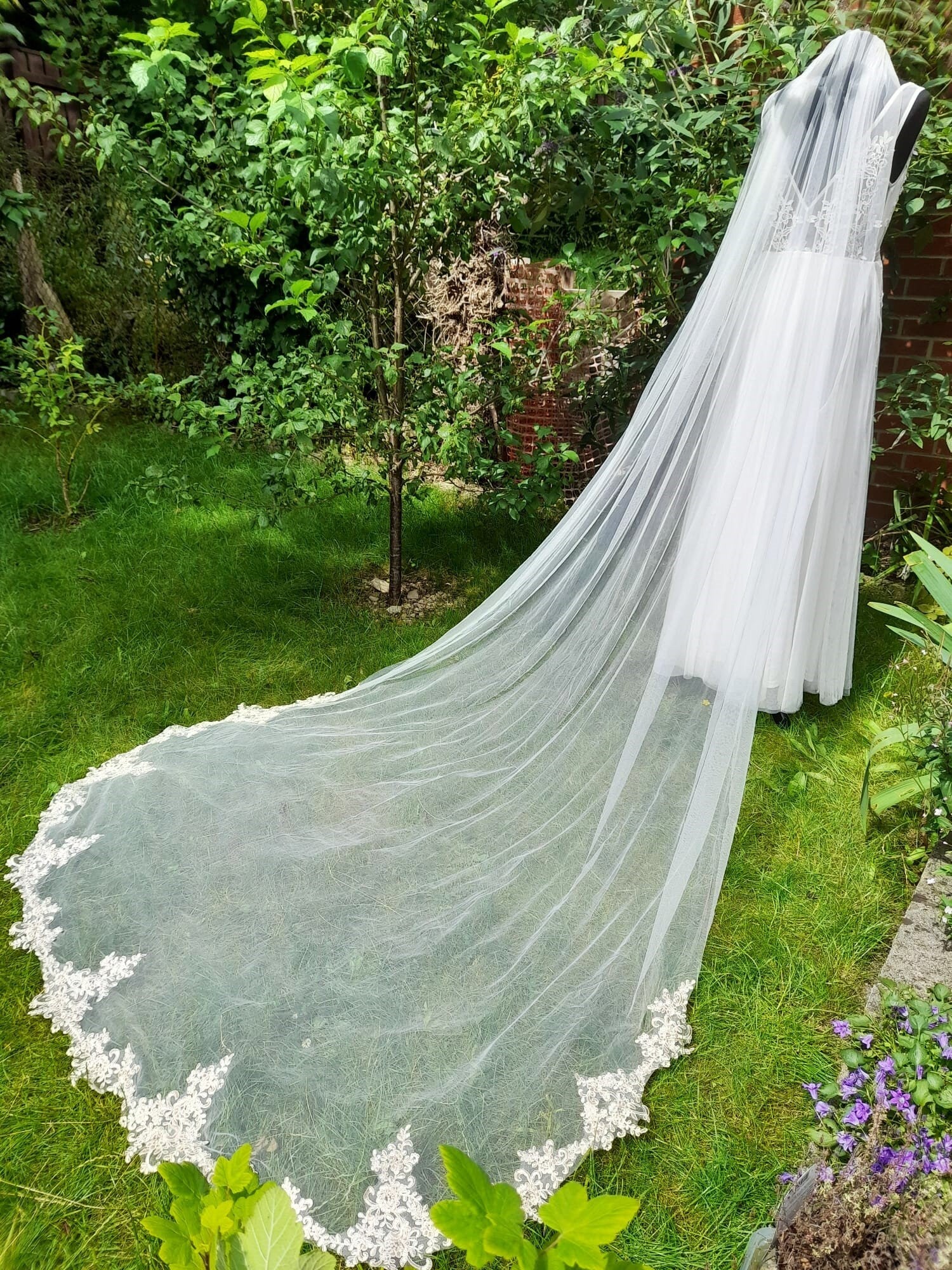 Champagne Wedding Bridal Veil  One tier With Comb