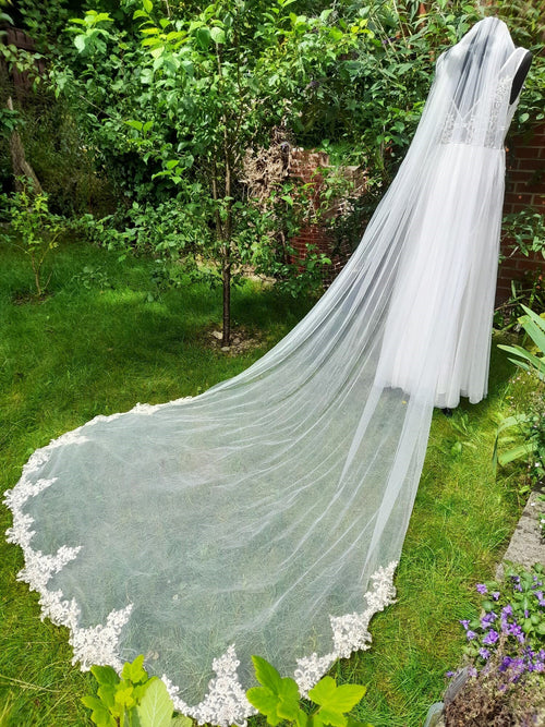 Champagne Wedding Bridal Veil  One tier With Comb
