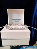 Silver Bridal Bracelet: Pearl & Cubic Zirconia Wedding Jewelry