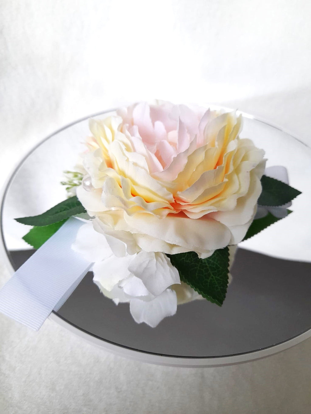 Handcrafted Wedding Wrist Corsage for Bride or Bridesmaid - Personalized Bridal Accessory