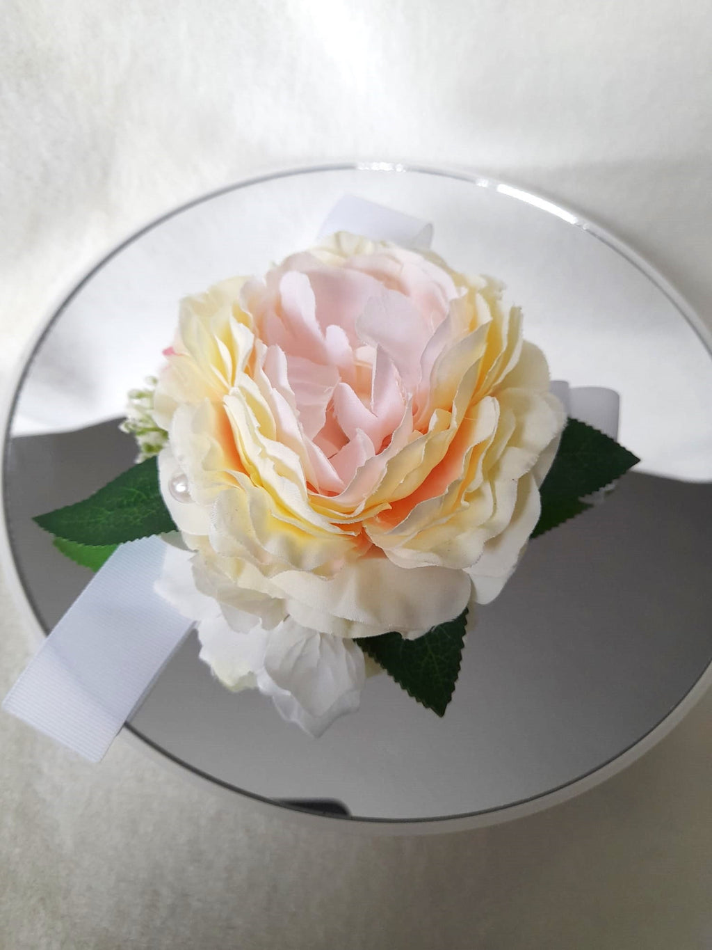 Handcrafted Wedding Wrist Corsage for Bride or Bridesmaid - Personalized Bridal Accessory