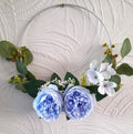 Boho Bridesmaids' Must-Have: Blue Floral Hoop Bouquet - A Unique Wedding Bouquet
