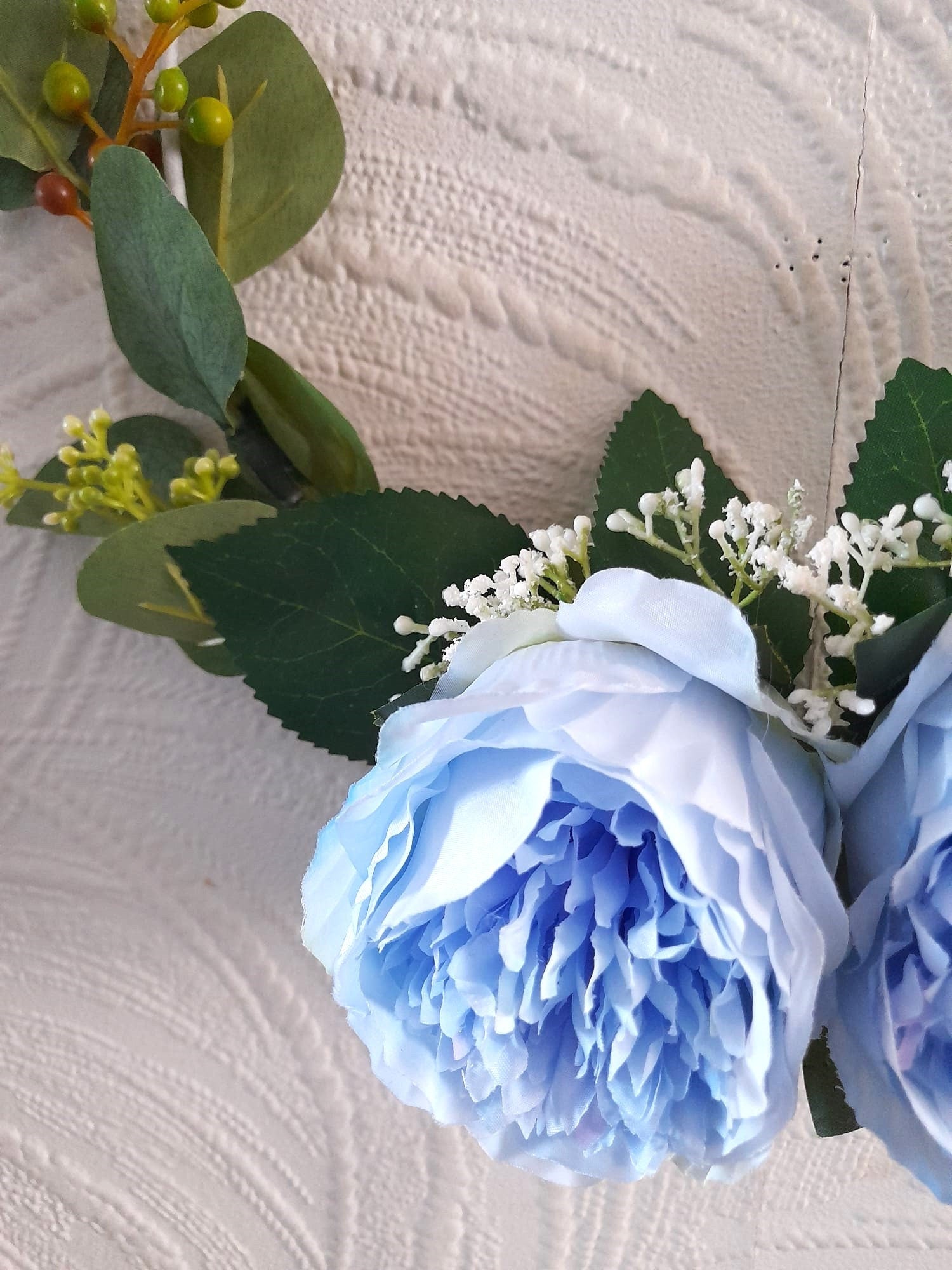 Boho Bridesmaids' Must-Have: Blue Floral Hoop Bouquet - A Unique Wedding Bouquet