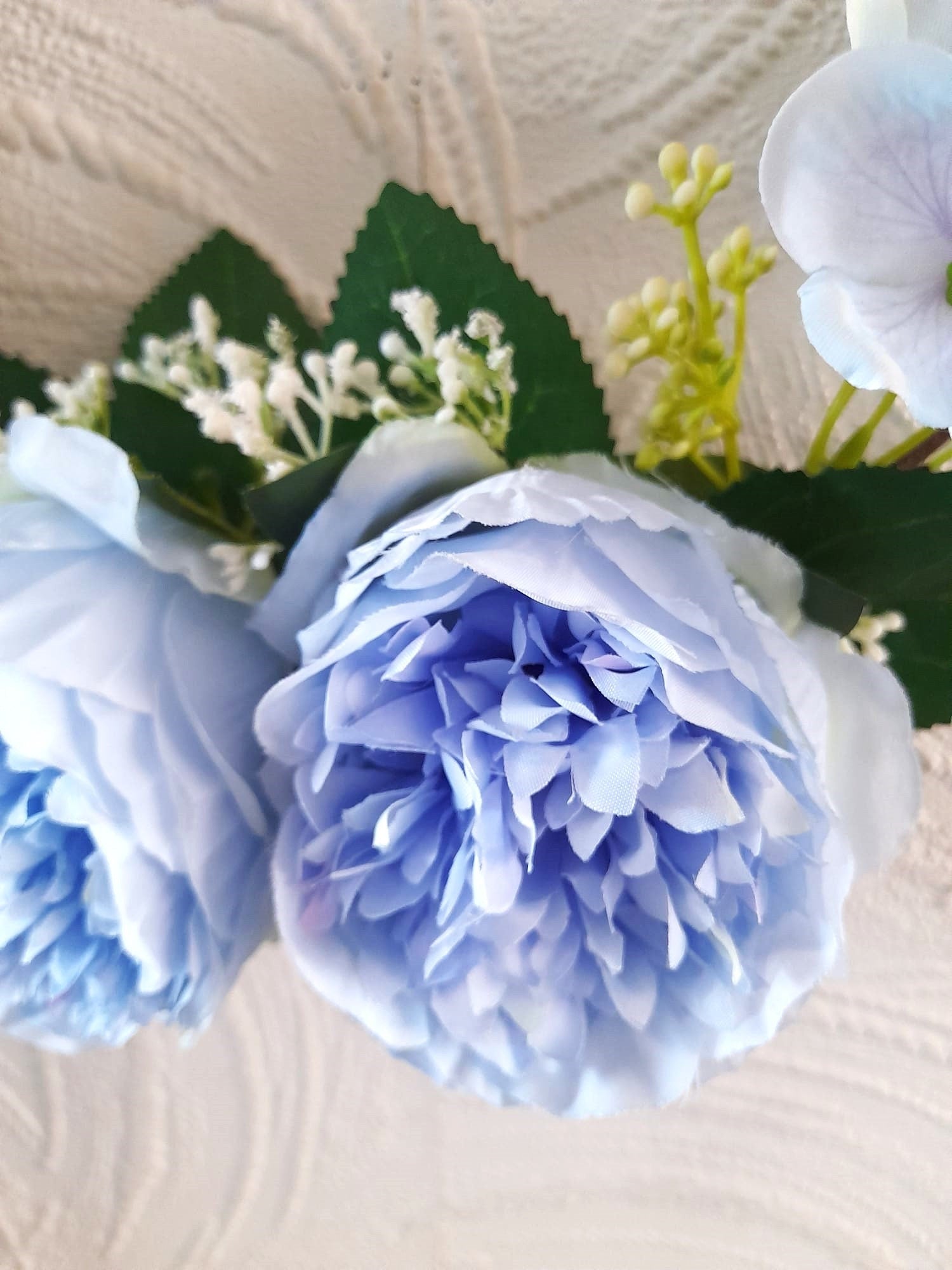 Boho Bridesmaids' Must-Have: Blue Floral Hoop Bouquet - A Unique Wedding Bouquet