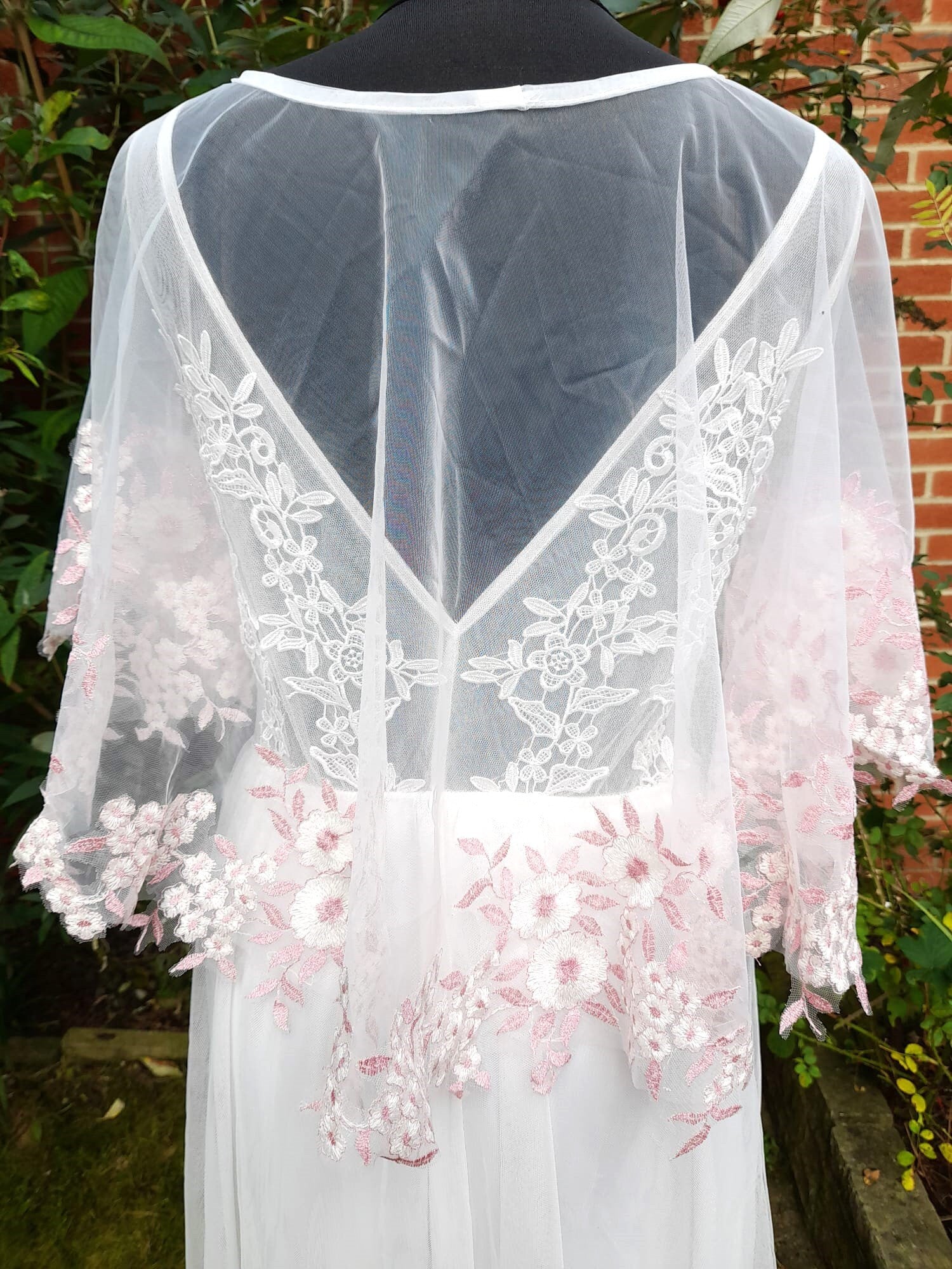 Floral Lace Wedding Cape: Ivory Bridal Cover-Up