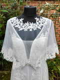 Tulle Bridal Cape,Lace Shawl For Wedding Dress,Short Evening Cloak