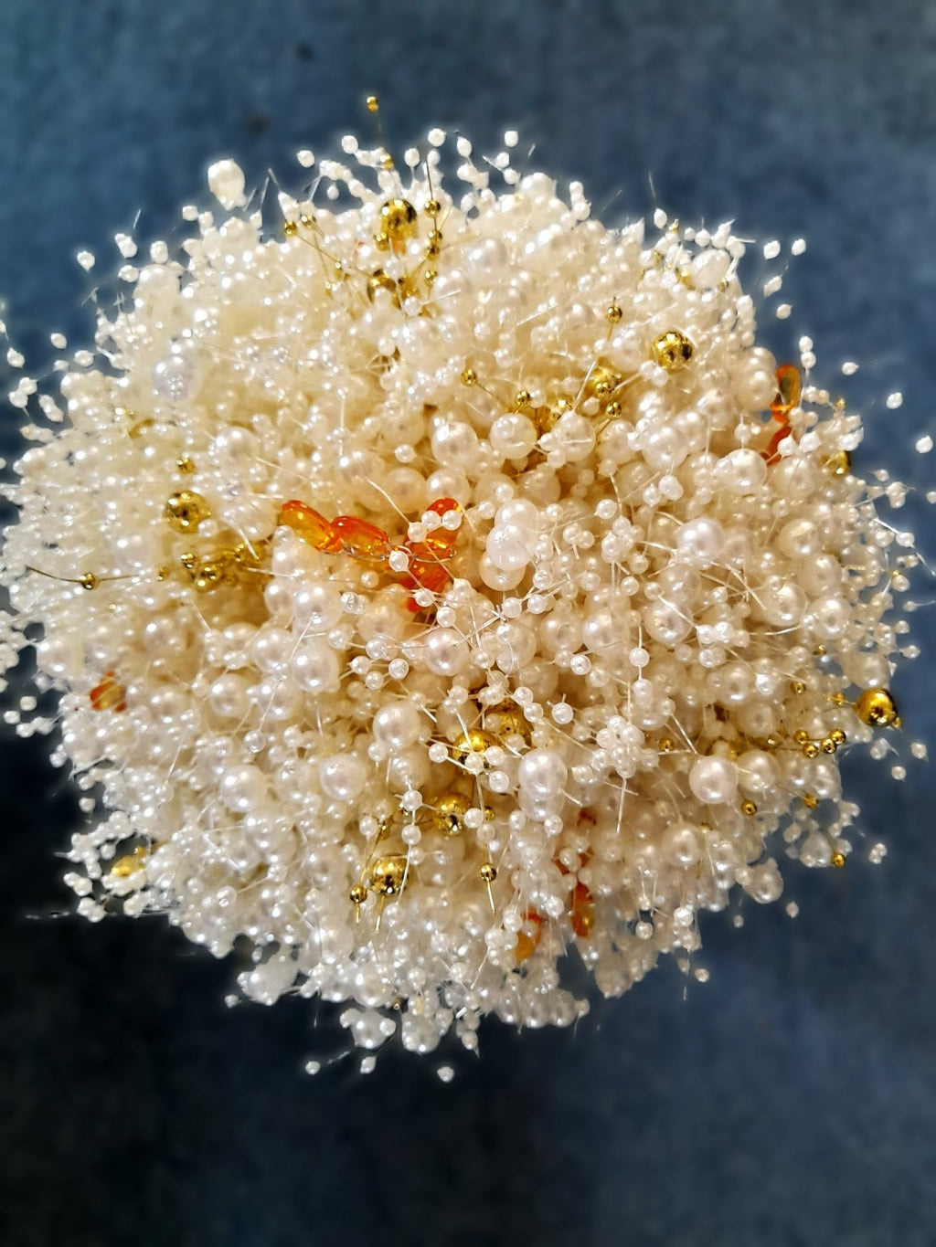 Ivory Pearl Wedding Bouquet: Autumn Bridal Crystals