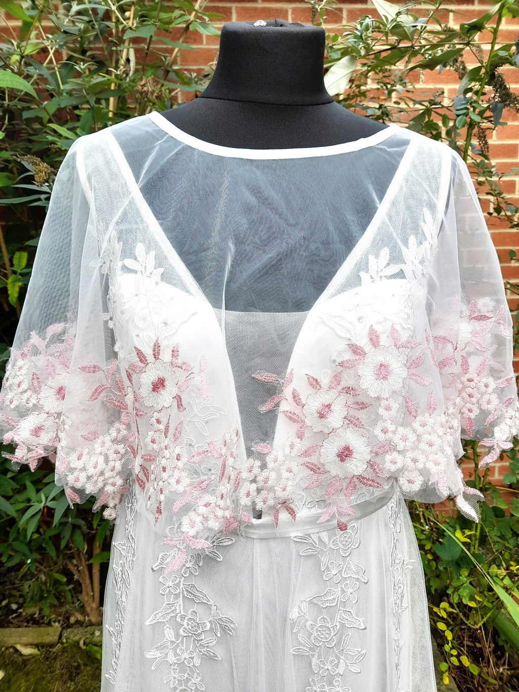 Floral Lace Wedding Cape: Ivory Bridal Cover-Up
