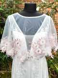 Floral Lace Wedding Cape: Ivory Bridal Cover-Up