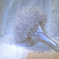 Minimalist White Pearl Waterfall Cascading Waterdrop Bridal Bouquet