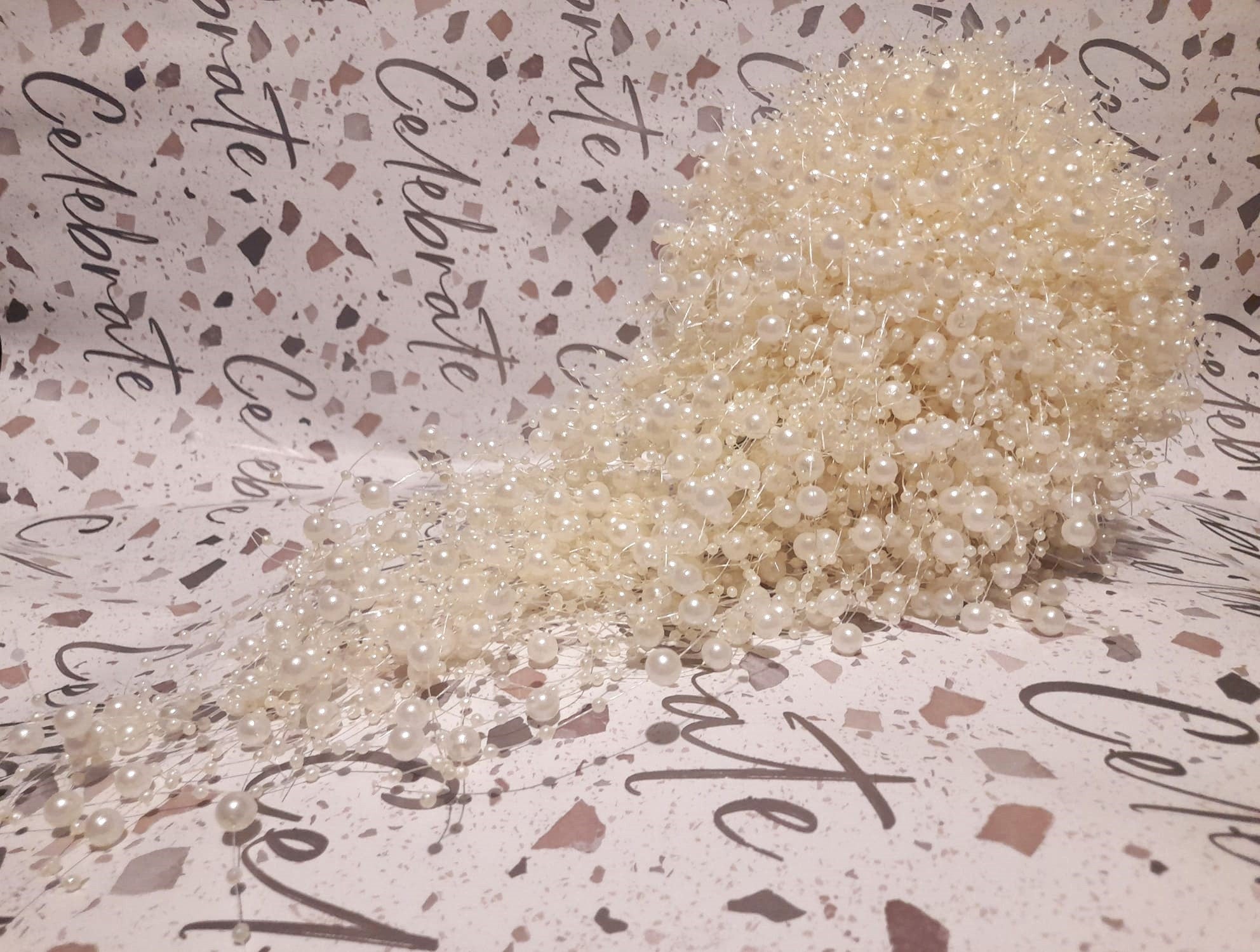 Elegant Customized Ivory Pearl Waterfall Bridal Bouquet - Cascading Wedding Bouquet