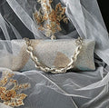 Silver Bridal Clutch,Wedding Crystal Handbag,Purse For Mother or Bridesmaid
