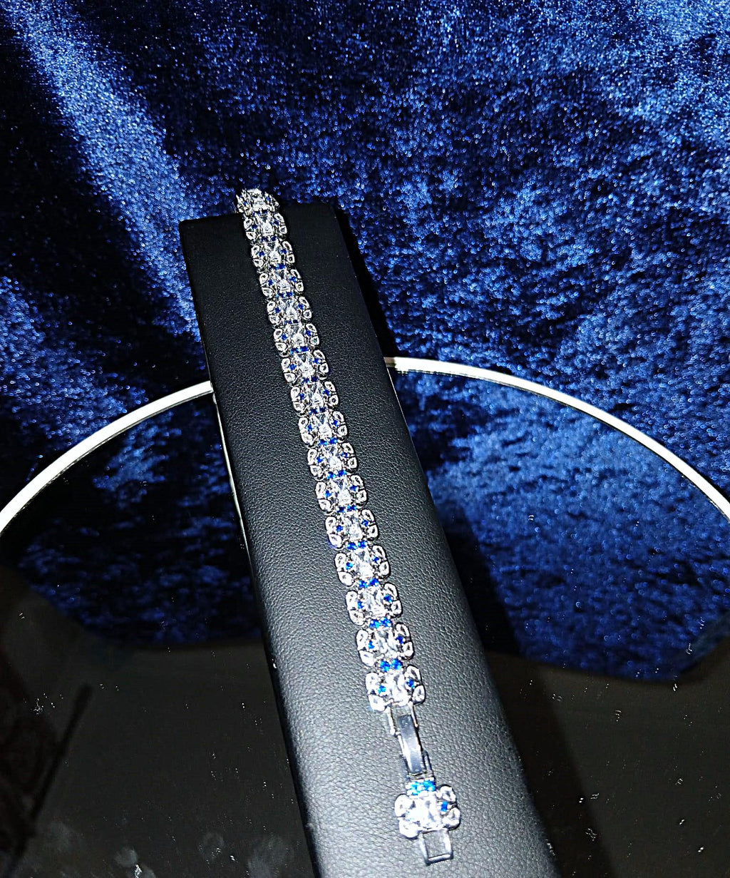 Royal Blue Zirconia Bracelet: Sapphire Gemstone Gift