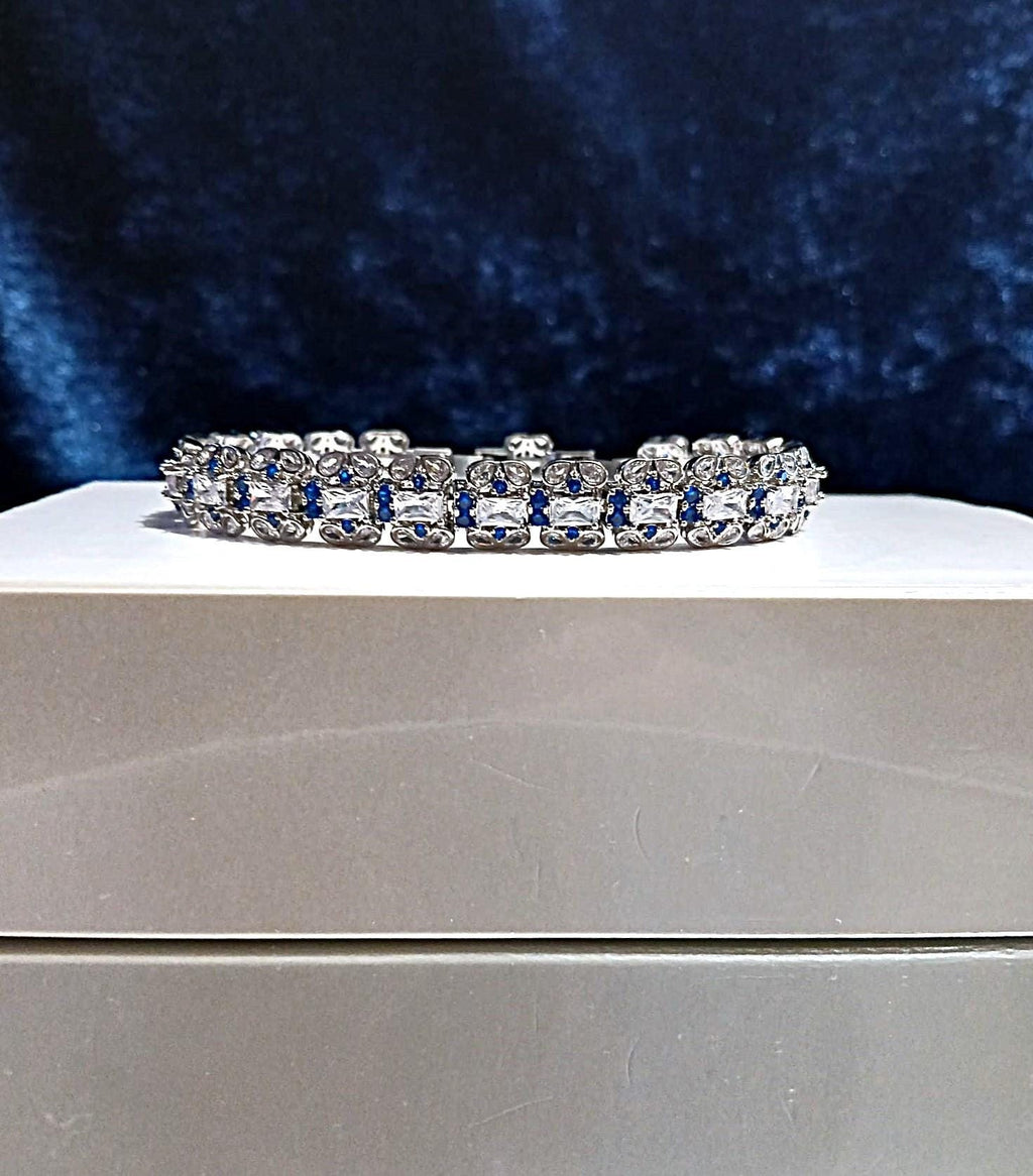 Royal Blue Zirconia Bracelet: Sapphire Gemstone Gift