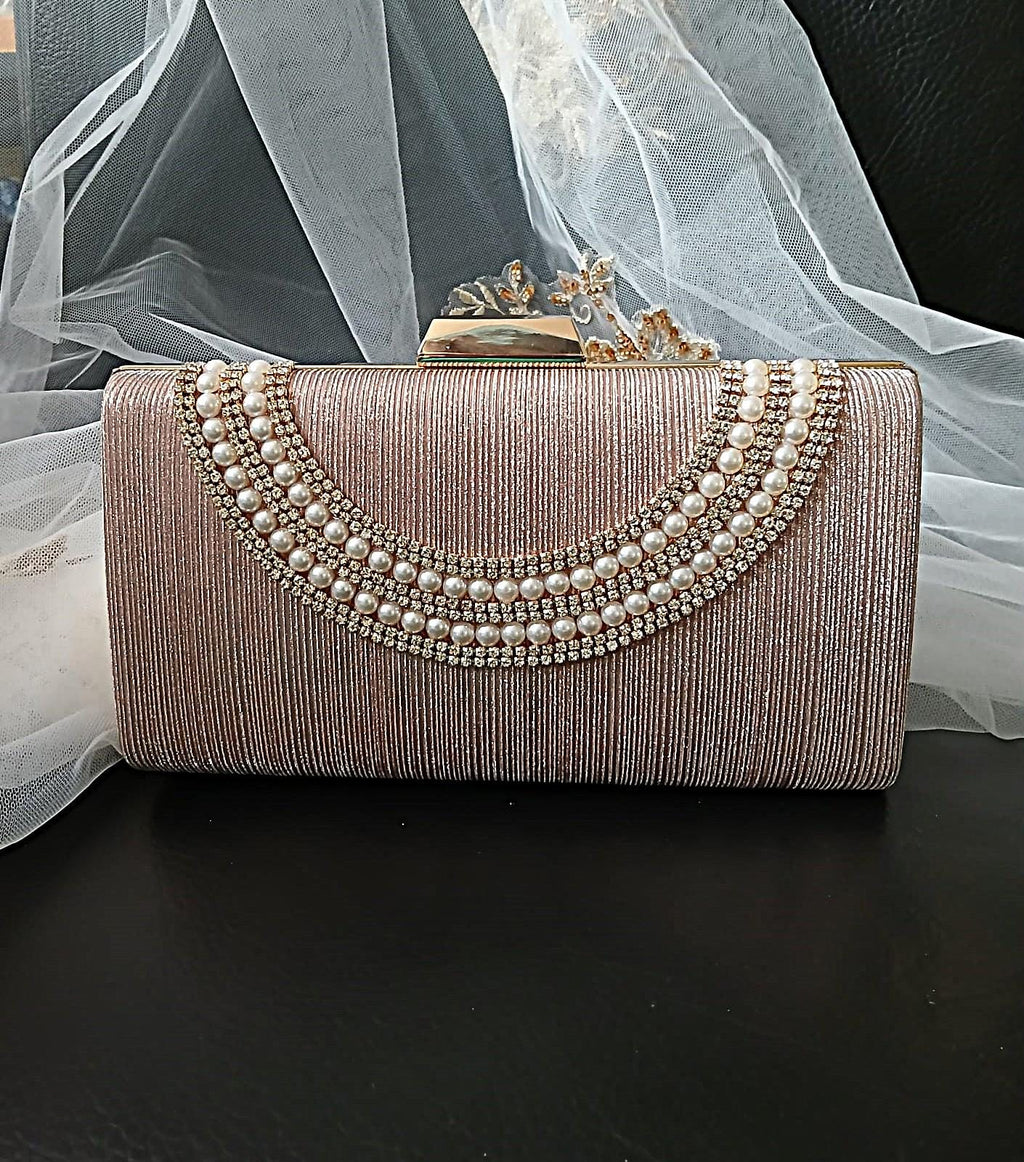 Nude Lace Wedding Shoes with Clips and Matching Bag