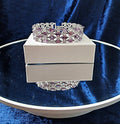 Light Purple Swarovski Crystal Bracelet: Silver Plated Copper